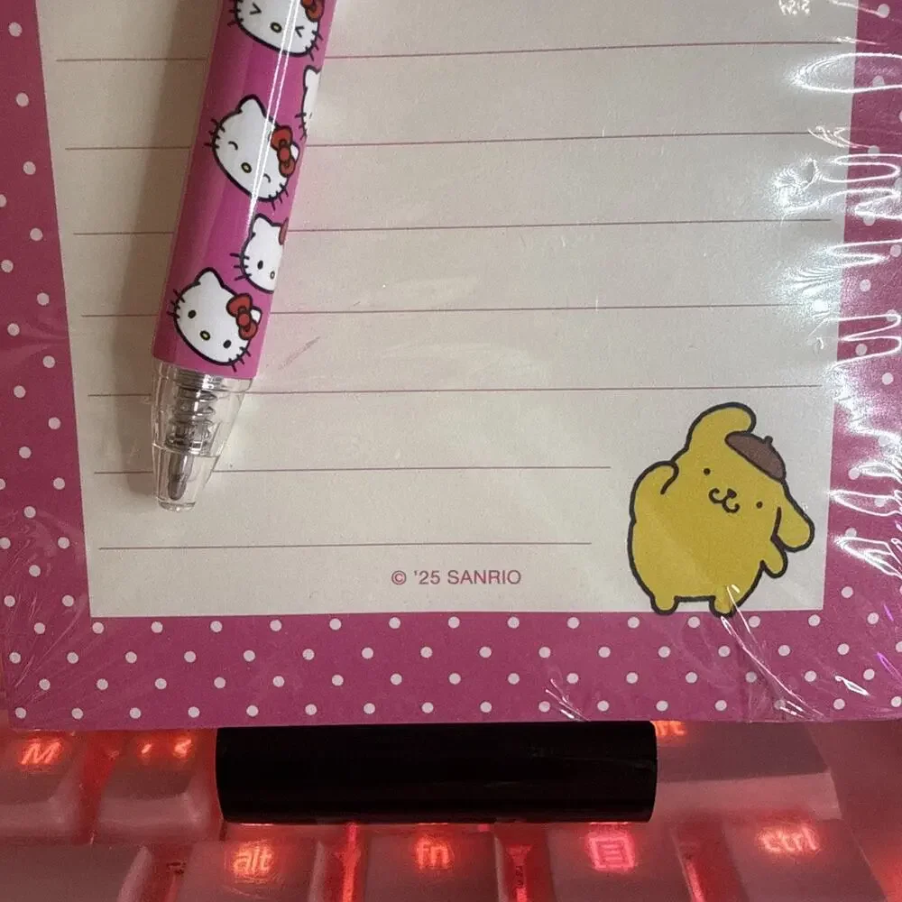 Sanrio Hello Kitty & Friends List Pad Gel Pen Gift Set Pink Lined 2025 My Melody